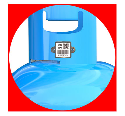 गर्म बिक्री खरोंच प्रतिरोध UID QR 304 स्टील शीशे का आवरण गैस सिलेंडर बारकोड