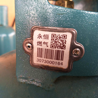 स्टेनलेस स्टील 304 क्यूआर कोड सिलेंडर बारकोड टैग उच्च तापमान प्रतिरोध
